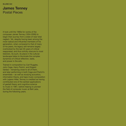 James Tenney - Postal Pieces LP