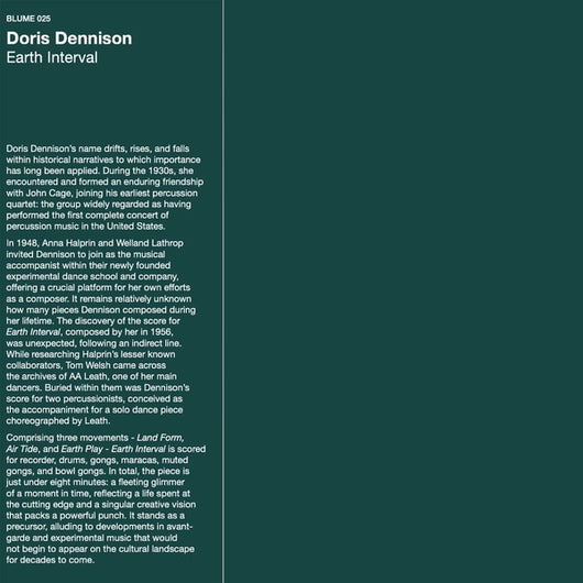 Doris Dennison - Earth Interval LP